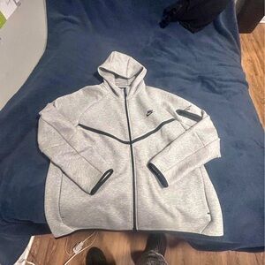 Nike Light Gray Hoodie with Black Details